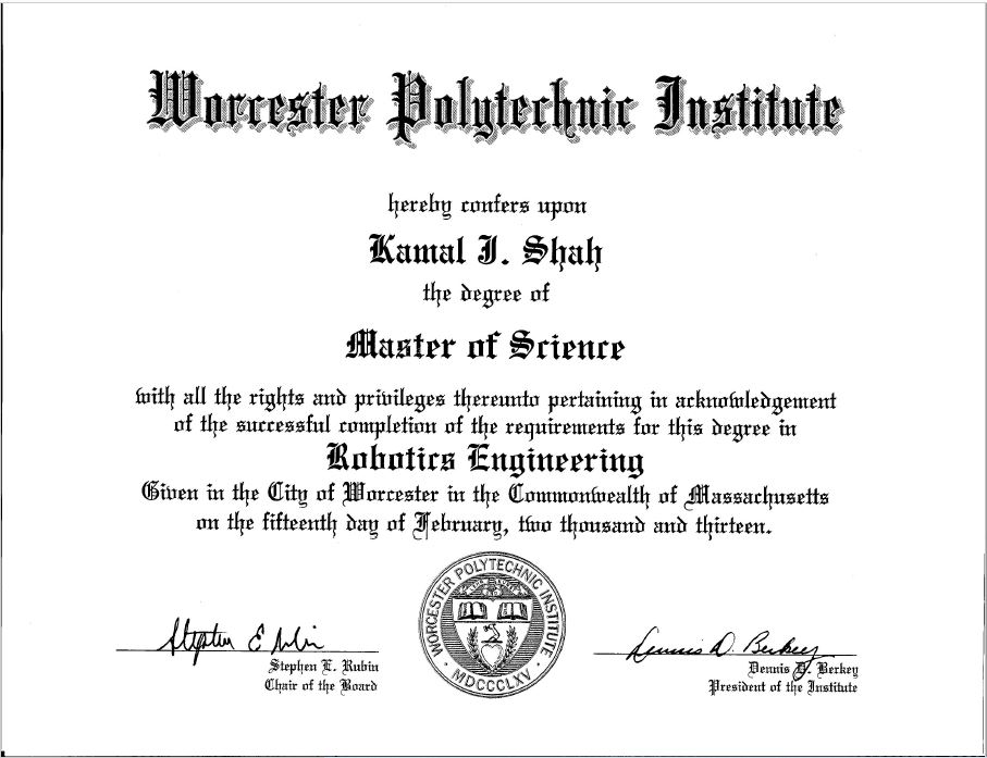 M.Sc. Robotics Engineering